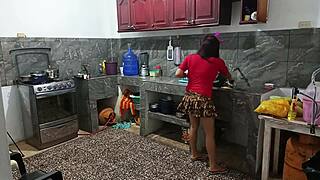 perverted neighbor shows off that huge kinky ass daily