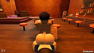 Holy crap, banging a big ass slut with a monster cock in a bar POV style!