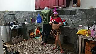 perverted neighbor shows off that huge kinky ass daily