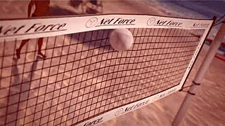 Beauty And The Thug Play With A Beach Ball Topless