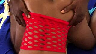 hot black babe pounded doggystyle, her moans drive me crazy