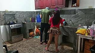 perverted neighbor shows off that huge kinky ass daily