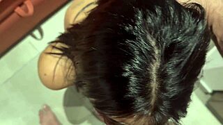 Beautiful Latina Model Gags While Rimming and Swallowing Cum