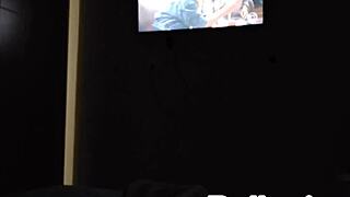 Beautiful brunette step-sister enslaves me sexually!