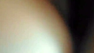 Naughty ebony big booty lets a stranger cum inside her tight pussy