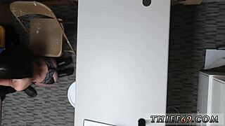 Italian prison guard strips teen down for raw office pounding