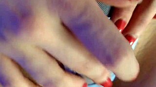 Beautiful camgirl wearing sexy lingerie and playing with her feet