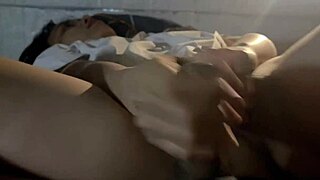 Vietnamese beauty teases with solo play in intriguing style.