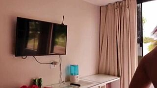 Latina believer gives ass to friend's monster cock brother for anal creampie