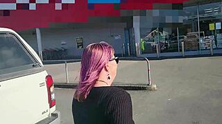 Slutty Kiwi milf banged hard in store changing room