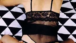 A Cute Wife In Fishnets Spreads For Anal Sex