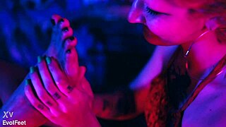 Lick my soles and make me horny with tickles