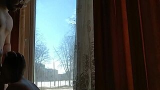 Helga Bosk's risky bareback sex by window