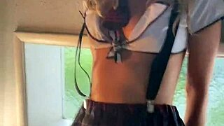 slutty teen student needs extra credit for outdoor fun