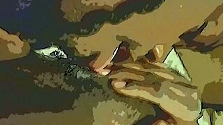 i lick dat wet ebony pussy wid dildo tag team