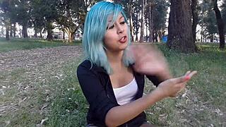 sexy girl explodes in cumshot after anal fuck!