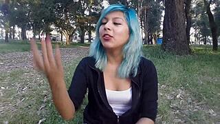 sexy girl explodes in cumshot after anal fuck!