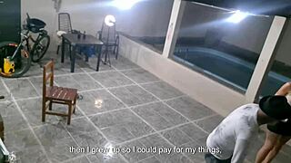 Beggar scores big with blonde homeowner in wild ride.