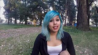 sexy girl explodes in cumshot after anal fuck!