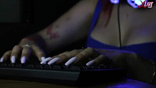 our dear community manager alice enjoys asmr section with keyboard sounds