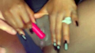 Black model masturbates for white friend