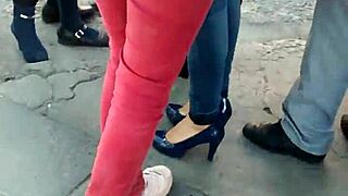 Beautiful princess in stylish slippers