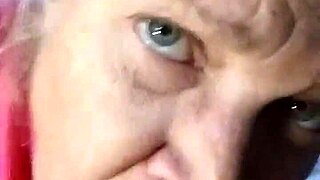 Hot milf eagerly sucks on a massive thick cock