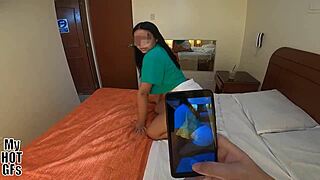 Hermosa Jovencita Lucia Models Underwear but Ends Up in Cute First-Time Facial Casting