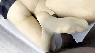 Horny mature Rita couldn’t resist sucking black cock for a POV cumshot