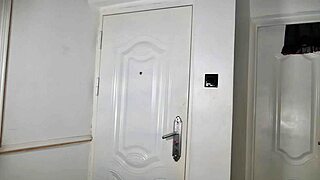 Beautiful ebony babe fingers step brother's big cock intensely