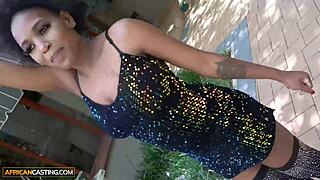 Big tits ebony participates in modeling casting session