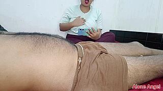 Stepdaughter seduced her stepfather into a wild homemade session