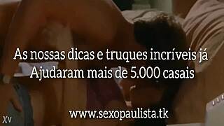 Delicious brunette prostitute fucks two men