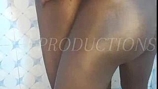 skinny teen slut bent over in the shower getting fucked doggystyle