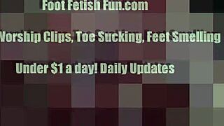Why not suck each of our little 18+ toes slowly in this footjob fetish?
