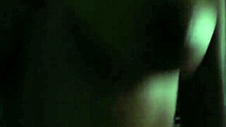 Big natural tits riding cowboy with moans watching TV to avoid neighbors