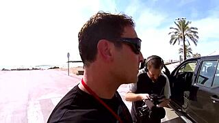 Jenny Babie and Stacey Saran, let's finish him with a double blowjob after screwing.