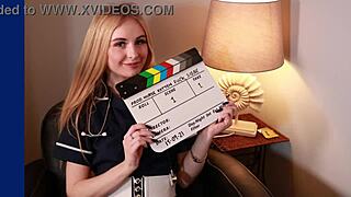 Submissive Slurps Cum from Bowl in Sexy Outfit