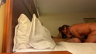 Deep throat my big cock in a hotel room, cheating wife sucking monster dick.