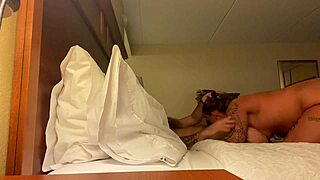 Deep throat my big cock in a hotel room, cheating wife sucking monster dick.