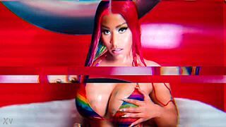 nicki minaj caught in steamy ebony solo action, so tempting