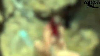 Outdoor sex with a big-boobed MILF continues