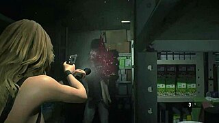 Topless fitness enthusiast and Resident Evil 2's Claire Redfield
