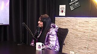 Pamela Sagaz and Tiffany Rocha in sheer red lingerie swing