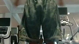 Teacher or roommate knows fitness tricks to surprise