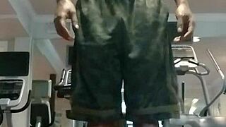 Teacher or roommate knows fitness tricks to surprise