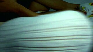 Shy college Latina teen nervous about stepmom's new boyfriend