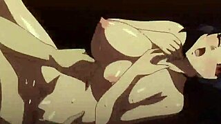 a quick hentai session with busty babe touching herself to music