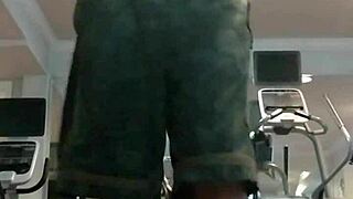 Teacher or roommate knows fitness tricks to surprise