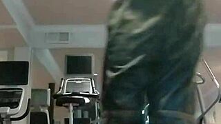 Teacher or roommate knows fitness tricks to surprise